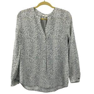 Joie Silk Top Sz S Snake Skin Print Blouse Shirt Top Animal Peasant Boho